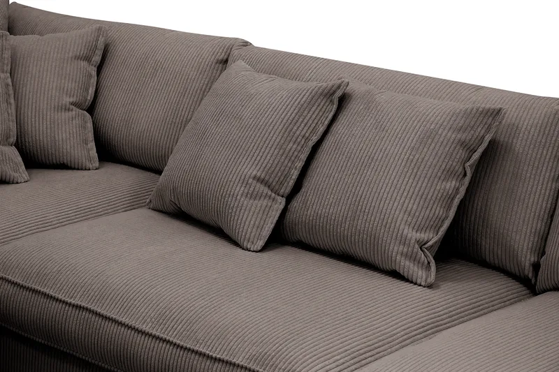 Rossita Lyx 4-sits Extra djup Soffa med Schäslong Vänster - Mörkgrå Manchester - Möbler - Soffa - Divansoffor & schäslongsoffa