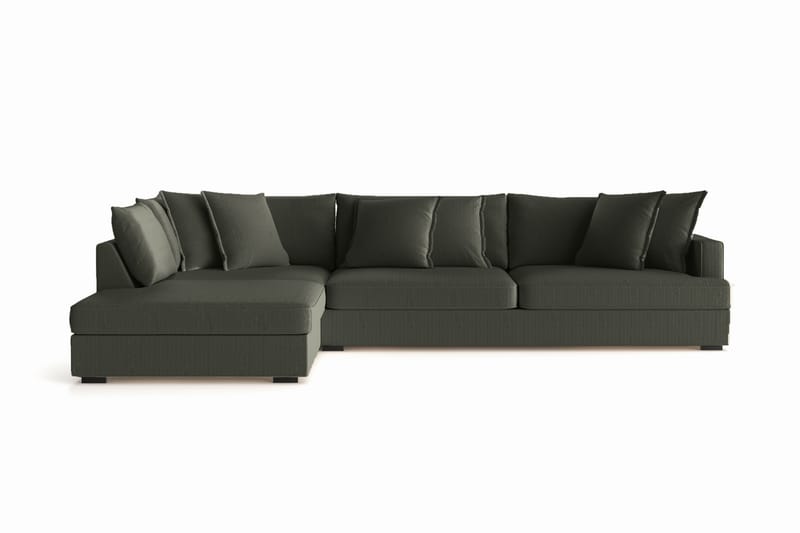 Rossita Lyx 4-sits Extra djup Soffa med Schäslong Vänster - Mörkgrön Manchester - Möbler - Soffa - Divansoffor & schäslongsoffa