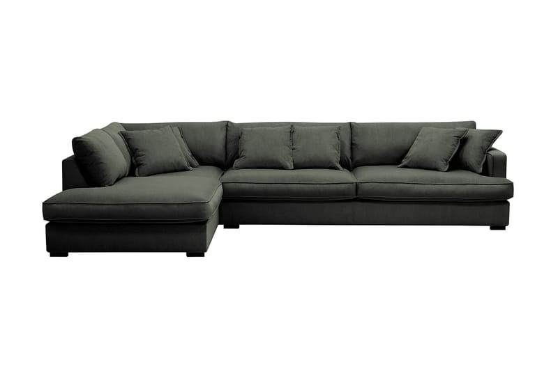 Rossita Lyx 4-sits Extra djup Soffa med Schäslong Vänster - Mörkgrön Manchester - Möbler - Soffa - Divansoffor & schäslongsoffa