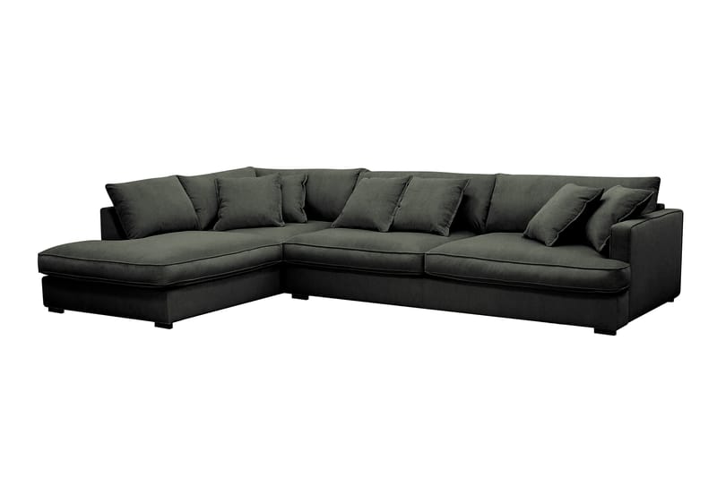 Rossita Lyx 4-sits Extra djup Soffa med Schäslong Vänster - Mörkgrön Manchester - Möbler - Soffa - Divansoffor & schäslongsoffa