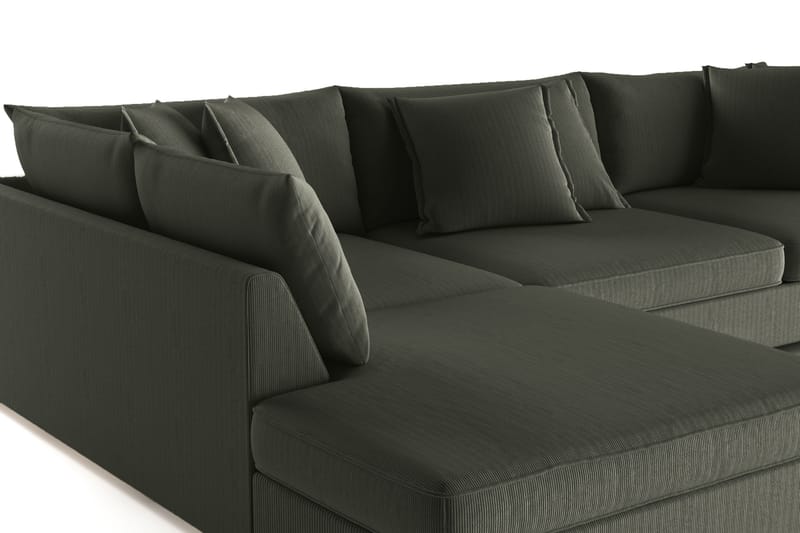 Rossita Lyx 4-sits Extra djup Soffa med Schäslong Vänster - Mörkgrön Manchester - Möbler - Soffa - Divansoffor & schäslongsoffa