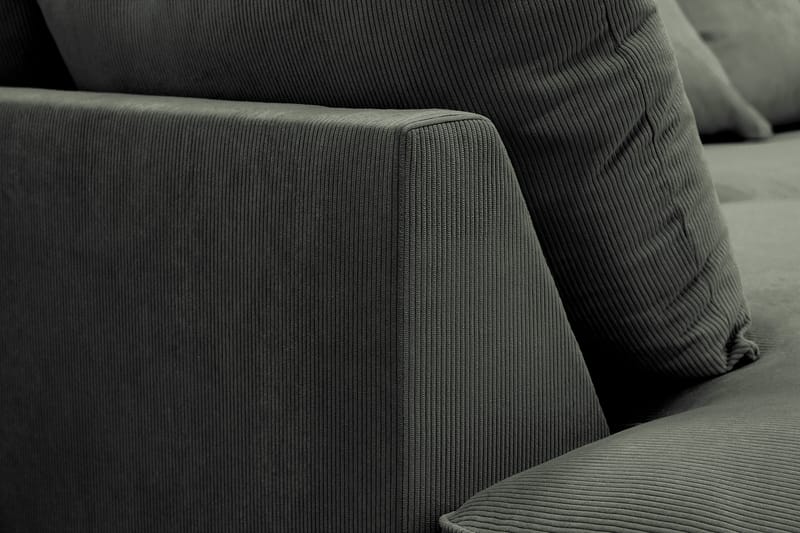 Rossita Lyx 4-sits Extra djup Soffa med Schäslong Vänster - Mörkgrön Manchester - Möbler - Soffa - Divansoffor & schäslongsoffa