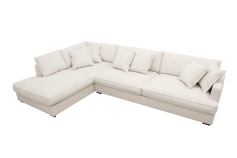 Rossita Lyx 4-sits Extra djup Soffa med Schäslong Vänster - Offwhite Manchester - Möbler - Soffa - Divansoffor & schäslongsoffa