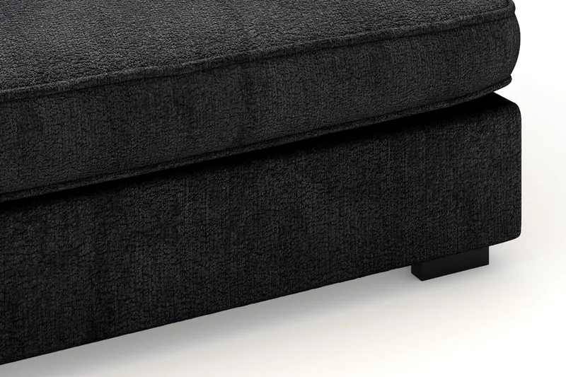 Rossita Lyx 4-sits Extra djup Soffa med Schäslong Vänster - Svart Chenille - Möbler - Soffa - Divansoffor & schäslongsoffa