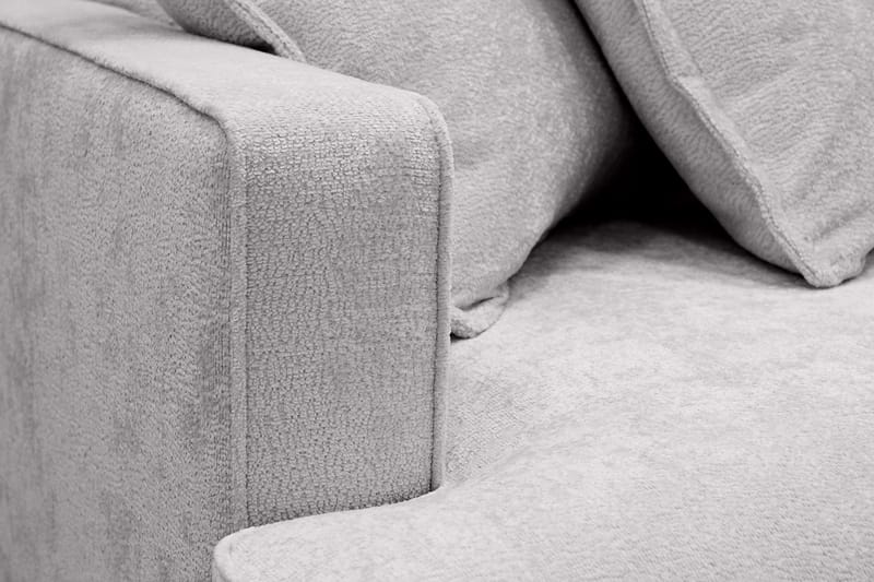 Rossita Lyx 4-sits Högervänd L-formad Extra Djup Schäslongsoffa i Chenille - Grå Chenille - Möbler - Soffa - Divansoffor & schäslongsoffa