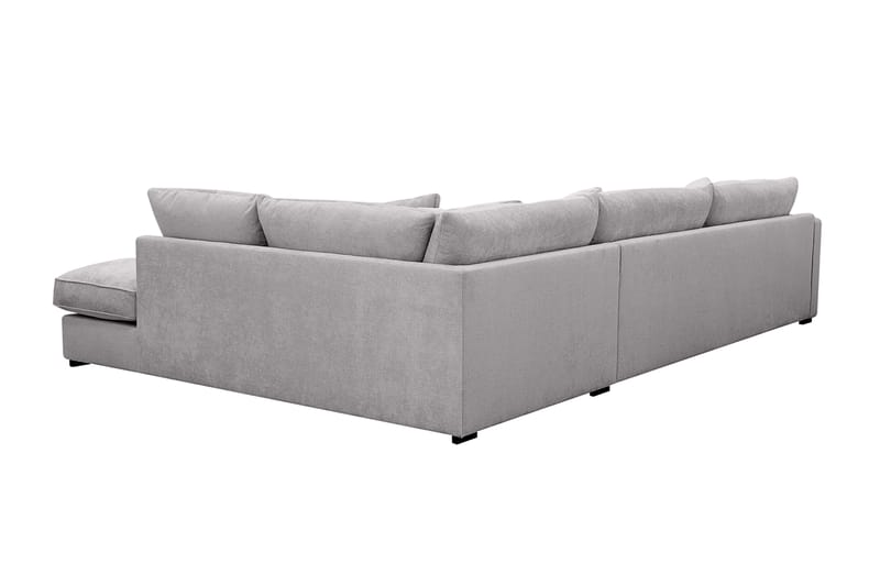 Rossita Lyx 4-sits Högervänd L-formad Extra Djup Schäslongsoffa i Chenille - Grå Chenille - Möbler - Soffa - Divansoffor & schäslongsoffa