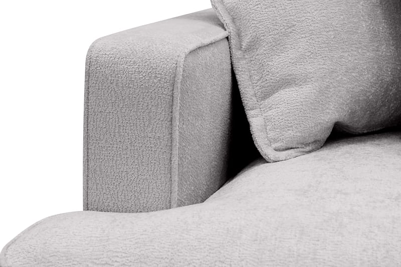 Rossita Lyx 4-sits Högervänd L-formad Extra Djup Schäslongsoffa i Chenille - Grå Chenille - Möbler - Soffa - Divansoffor & schäslongsoffa