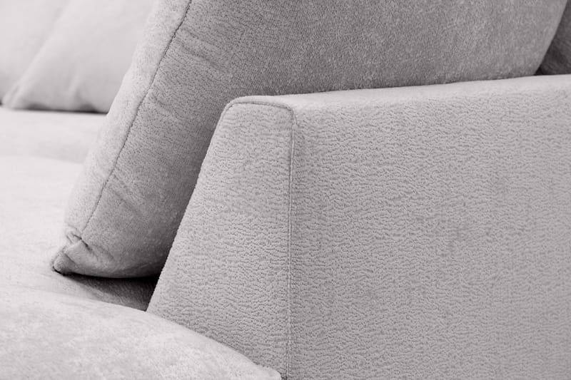 Rossita Lyx 4-sits Högervänd L-formad Extra Djup Schäslongsoffa i Chenille - Grå Chenille - Möbler - Soffa - Divansoffor & schäslongsoffa