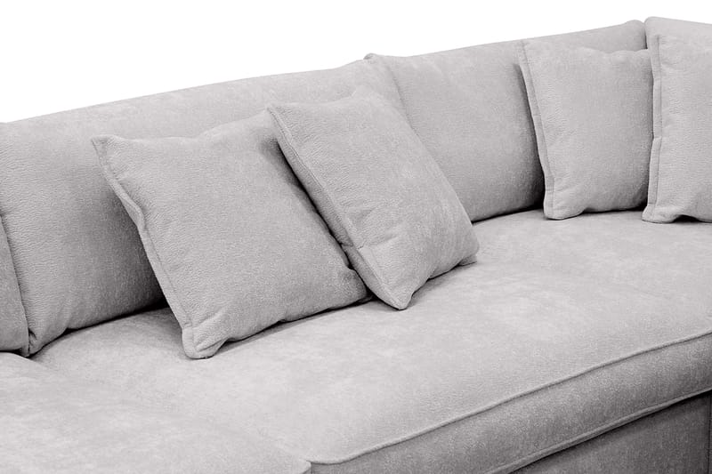 Rossita Lyx 4-sits Högervänd L-formad Extra Djup Schäslongsoffa i Chenille - Grå Chenille - Möbler - Soffa - Divansoffor & schäslongsoffa