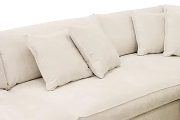 Rossita Lyx 4-sits Högervänd L-formad Extra Djup Schäslongsoffa i Chenille - Trenza 06, Beige Chenille - Möbler - Soffa - Divansoffor & schäslongsoffa