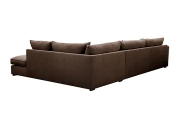 Rossita Lyx 4-sits Högervänd L-formad Extra Djup Schäslongsoffa i Manchester - Brun Manchester - Möbler - Soffa - Divansoffor & schäslongsoffa