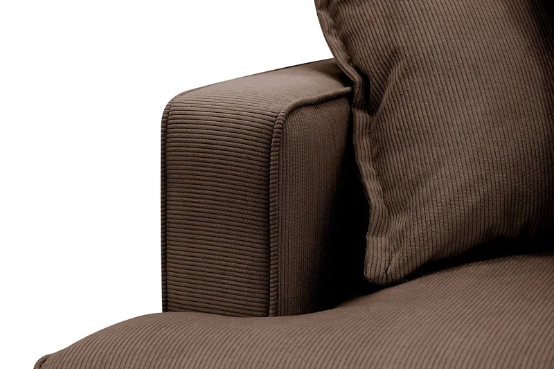 Rossita Lyx 4-sits Högervänd L-formad Extra Djup Schäslongsoffa i Manchester - Brun Manchester - Möbler - Soffa - Divansoffor & schäslongsoffa