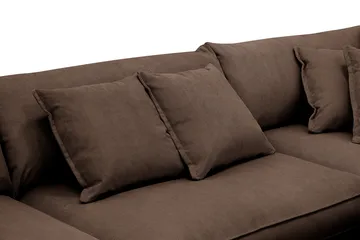 Rossita Lyx 4-sits Högervänd L-formad Extra Djup Schäslongsoffa i Manchester - Brun Manchester - Möbler - Soffa - Divansoffor & schäslongsoffa
