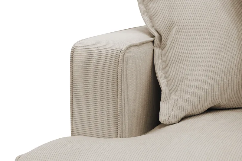Rossita Lyx 4-sits Högervänd L-formad Extra Djup Schäslongsoffa i Manchester - Greige Manchester - Möbler - Soffa - Divansoffor & schäslongsoffa