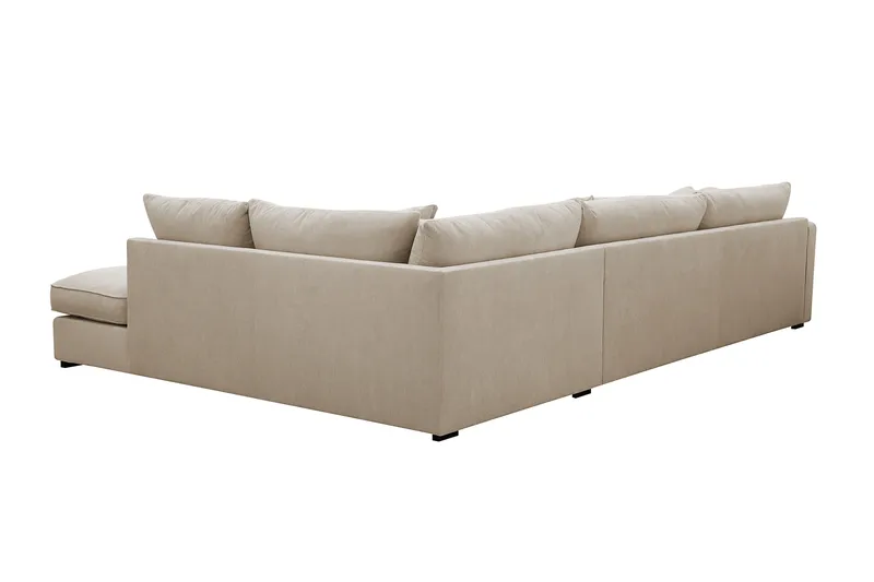 Rossita Lyx 4-sits Högervänd L-formad Extra Djup Schäslongsoffa i Manchester - Greige Manchester - Möbler - Soffa - Divansoffor & schäslongsoffa