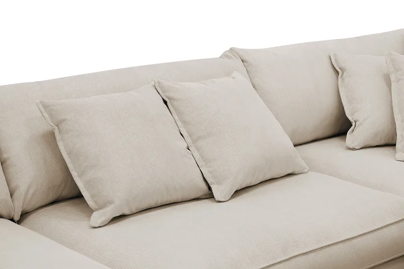 Rossita Lyx 4-sits Högervänd L-formad Extra Djup Schäslongsoffa i Manchester - Greige Manchester - Möbler - Soffa - Divansoffor & schäslongsoffa