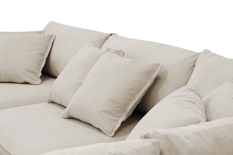 Rossita Lyx 4-sits Högervänd L-formad Extra Djup Schäslongsoffa i Manchester - Greige Manchester - Möbler - Soffa - Divansoffor & schäslongsoffa