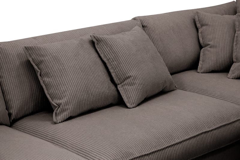 Rossita Lyx 4-sits Högervänd L-formad Extra Djup Schäslongsoffa i Manchester - Mörkgrå Manchester - Möbler - Soffa - Divansoffor & schäslongsoffa