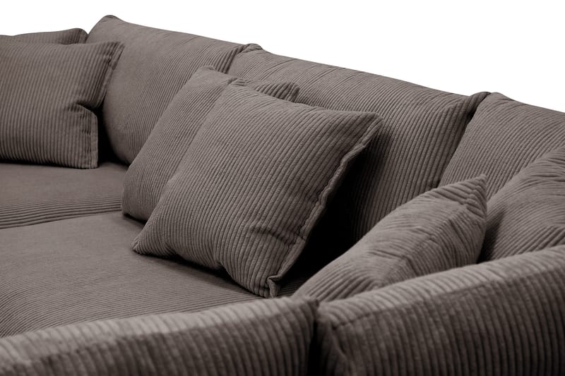 Rossita Lyx 4-sits Högervänd L-formad Extra Djup Schäslongsoffa i Manchester - Mörkgrå Manchester - Möbler - Soffa - Divansoffor & schäslongsoffa