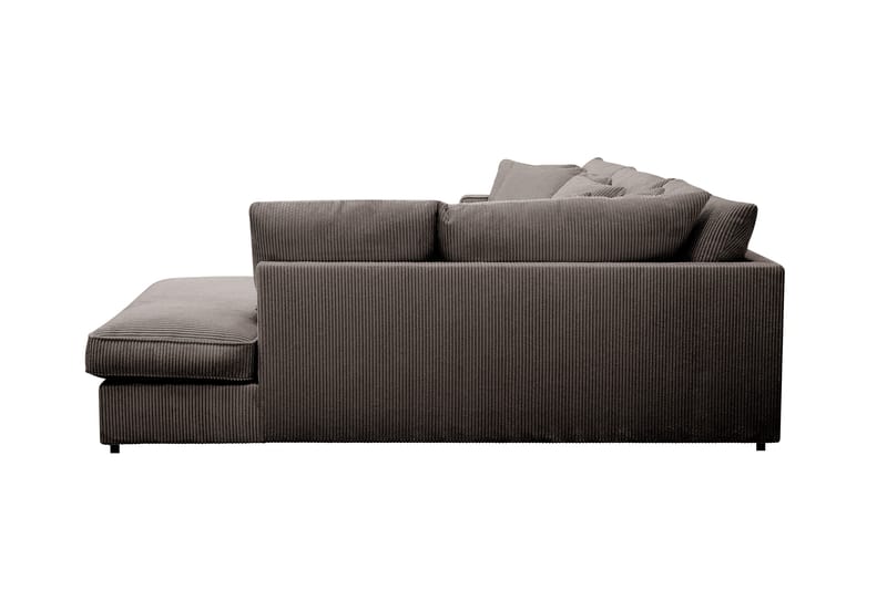 Rossita Lyx 4-sits Högervänd L-formad Extra Djup Schäslongsoffa i Manchester - Mörkgrå Manchester - Möbler - Soffa - Divansoffor & schäslongsoffa