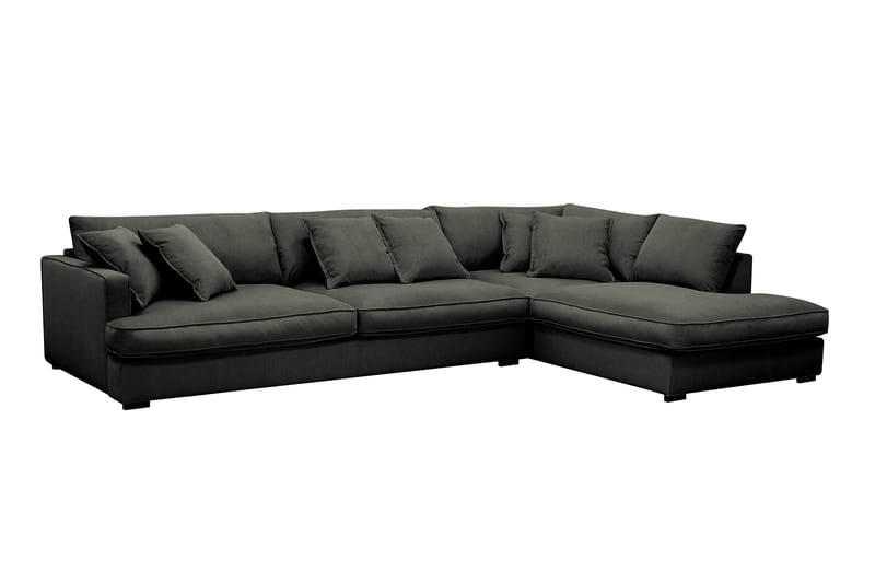 Rossita Lyx 4-sits Högervänd L-formad Extra Djup Schäslongsoffa i Manchester - Mörkgrön Manchester - Möbler - Soffa - Divansoffor & schäslongsoffa