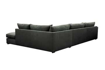 Rossita Lyx 4-sits Högervänd L-formad Extra Djup Schäslongsoffa i Manchester - Mörkgrön Manchester - Möbler - Soffa - Divansoffor & schäslongsoffa