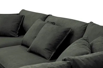 Rossita Lyx 4-sits Högervänd L-formad Extra Djup Schäslongsoffa i Manchester - Mörkgrön Manchester - Möbler - Soffa - Divansoffor & schäslongsoffa
