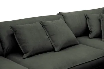 Rossita Lyx 4-sits Högervänd L-formad Extra Djup Schäslongsoffa i Manchester - Mörkgrön Manchester - Möbler - Soffa - Divansoffor & schäslongsoffa