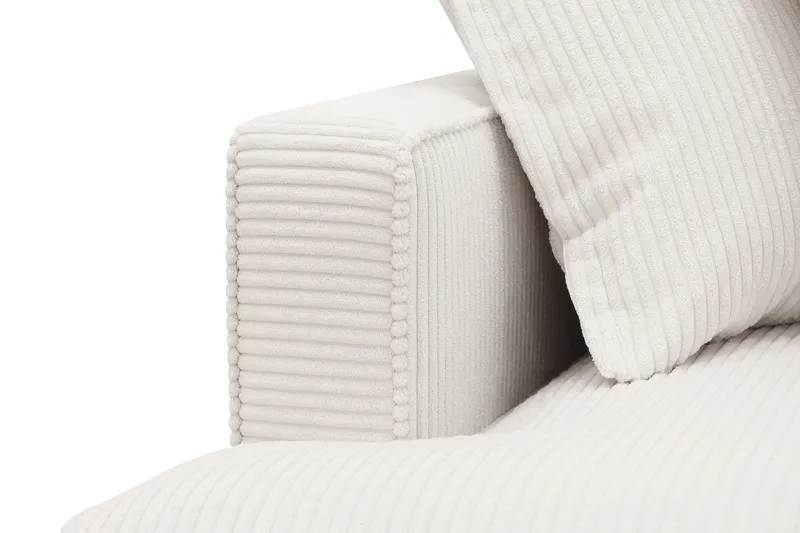 Rossita Lyx 4-sits Högervänd L-formad Extra Djup Schäslongsoffa i Manchester - Offwhite - Möbler - Soffa - Divansoffor & schäslongsoffa