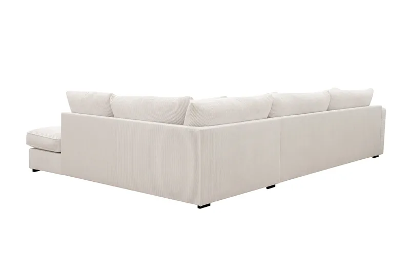 Rossita Lyx 4-sits Högervänd L-formad Extra Djup Schäslongsoffa i Manchester - Offwhite - Möbler - Soffa - Divansoffor & schäslongsoffa