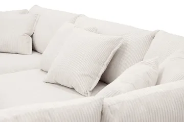 Rossita Lyx 4-sits Högervänd L-formad Extra Djup Schäslongsoffa i Manchester - Offwhite - Möbler - Soffa - Divansoffor & schäslongsoffa
