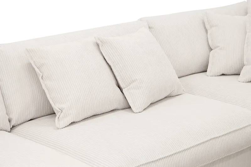 Rossita Lyx 4-sits Högervänd L-formad Extra Djup Schäslongsoffa i Manchester - Offwhite - Möbler - Soffa - Divansoffor & schäslongsoffa