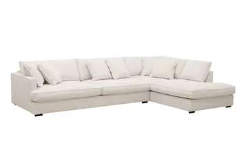 Rossita Lyx 4-sits Högervänd L-formad Extra Djup Schäslongsoffa i Manchester - Offwhite - M öbler - Soffa - Divansoffor & schäslongsoffa