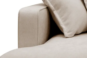 Rossita Lyx 4-sits Högervänd L-formad Extra Djup Schäslongsoffa i Tyg - Beige Tyg - Möbler - Soffa - Divansoffor & schäslongsoffa