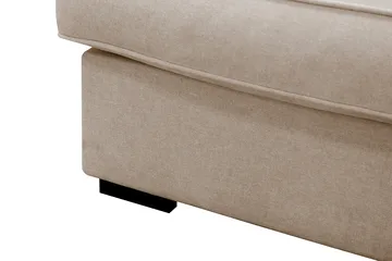 Rossita Lyx 4-sits Högervänd L-formad Extra Djup Schäslongsoffa i Tyg - Beige Tyg - Möbler - Soffa - Divansoffor & schäslongsoffa