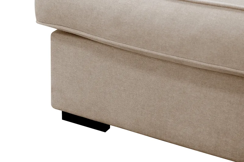 Rossita Lyx 4-sits Högervänd L-formad Extra Djup Schäslongsoffa i Tyg - Beige Tyg - Möbler - Soffa - Divansoffor & schäslongsoffa