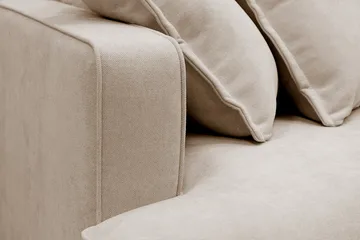 Rossita Lyx 4-sits Högervänd L-formad Extra Djup Schäslongsoffa i Tyg - Beige Tyg - Möbler - Soffa - Divansoffor & schäslongsoffa