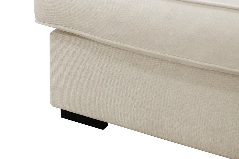 Rossita Lyx 4-sits Högervänd L-formad Extra Djup Schäslongsoffa i Tyg - Beige Tyg - Möbler - Soffa - Divansoffor & schäslongsoffa