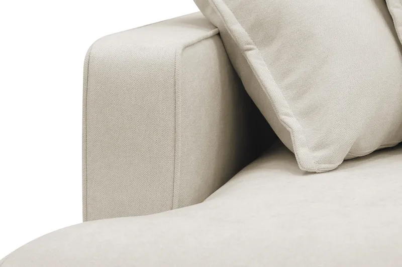 Rossita Lyx 4-sits Högervänd L-formad Extra Djup Schäslongsoffa i Tyg - Beige Tyg - Möbler - Soffa - Divansoffor & schäslongsoffa