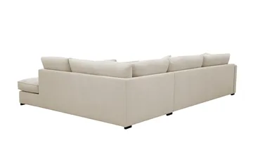 Rossita Lyx 4-sits Högervänd L-formad Extra Djup Schäslongsoffa i Tyg - Beige Tyg - Möbler - Soffa - Divansoffor & schäslongsoffa