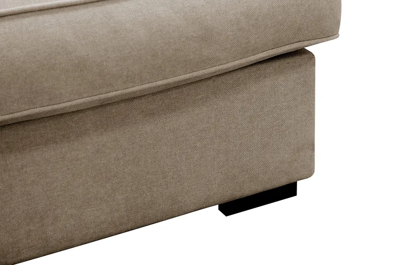 Rossita Lyx 4-sits Högervänd L-formad Extra Djup Schäslongsoffa i Tyg - Brun Tyg - Möbler - Soffa - Divansoffor & schäslongsoffa