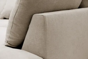 Rossita Lyx 4-sits Högervänd L-formad Extra Djup Schäslongsoffa i Tyg - Brun Tyg - Möbler - Soffa - Divansoffor & schäslongsoffa
