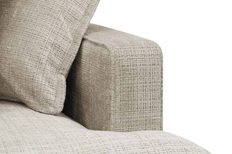 Rossita Lyx 4-sits Vänstervänd L-formad Extra Djup Schäslongsoffa i Chenille - Beige Chenille - Möbler - Soffa - Divansoffor & schäslongsoffa