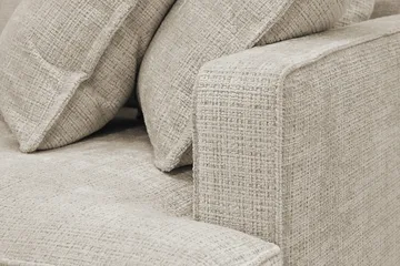 Rossita Lyx 4-sits Vänstervänd L-formad Extra Djup Schäslongsoffa i Chenille - Beige Chenille - Möbler - Soffa - Divansoffor & schäslongsoffa