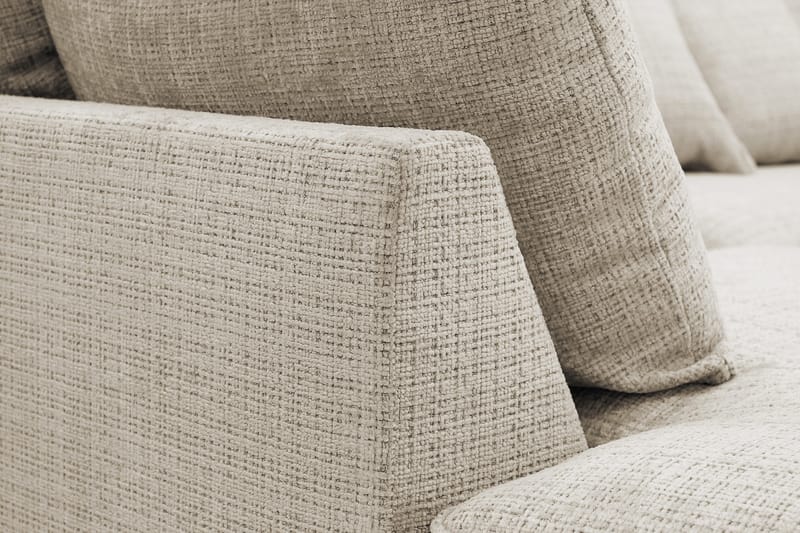 Rossita Lyx 4-sits Vänstervänd L-formad Extra Djup Schäslongsoffa i Chenille - Beige Chenille - Möbler - Soffa - Divansoffor & schäslongsoffa