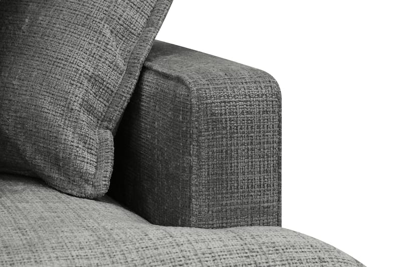 Rossita Lyx 4-sits Vänstervänd L-formad Extra Djup Schäslongsoffa i Chenille - Grå Chenille - Möbler - Soffa - Divansoffor & schäslongsoffa