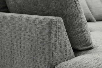 Rossita Lyx 4-sits Vänstervänd L-formad Extra Djup Schäslongsoffa i Chenille - Grå Chenille - Möbler - Soffa - Divansoffor & schäslongsoffa