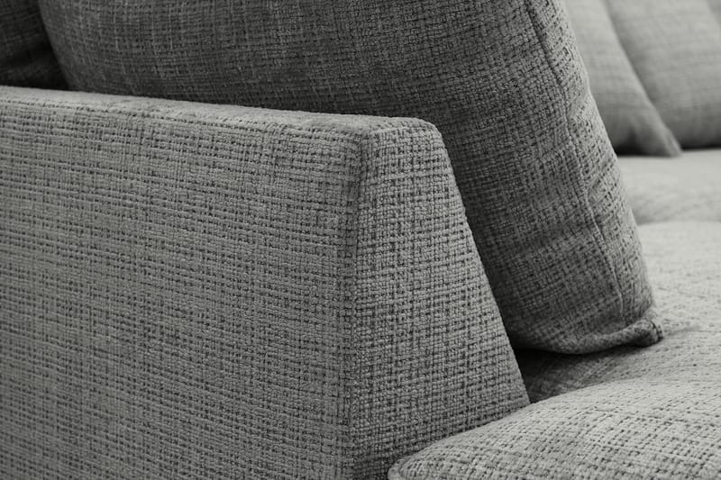 Rossita Lyx 4-sits Vänstervänd L-formad Extra Djup Schäslongsoffa i Chenille - Grå Chenille - Möbler - Soffa - Divansoffor & schäslongsoffa