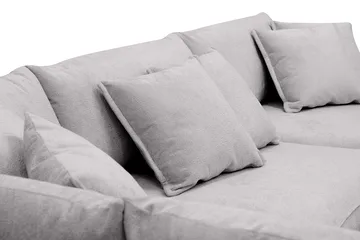 Rossita Lyx 4-sits Vänstervänd L-formad Extra Djup Schäslongsoffa i Chenille - Grå Chenille - Möbler - Soffa - Divansoffor & schäslongsoffa
