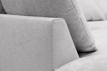 Rossita Lyx 4-sits Vänstervänd L-formad Extra Djup Schäslongsoffa i Chenille - Grå Chenille - Möbler - Soffa - Divansoffor & schäslongsoffa